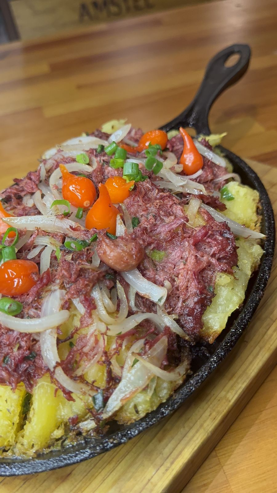 Mandioca com carne seca